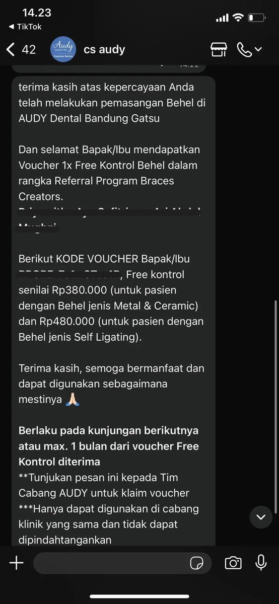 midsummercc's tweet photo. WAAAAA seneng banget bisa bagi2 voucher GRATIS kontrol behel di audy dental.
Apalagi biaya di ortho kan bukan yg murah ya guys, jadi lumayan banget kalo bisa dapet benefit tambahan pls😭

Kalau ada yg lagi proses pasang behel di audy juga boleh dm aku yaa🫶 https://t.co/BelgWWRl41