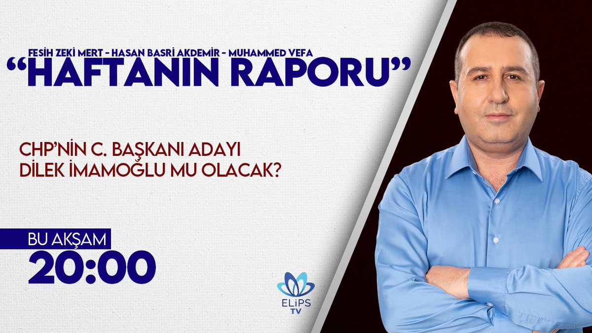 fzekimert's tweet photo. Haftanın öne çıkan başlıklarını değerlendirdiğimiz “Haftanın Raporu” programımızla bu akşam saat 20:00’de @hbasriakdemir ile birlikte @elipshaber ekranlarında olacağız.

📍 https://t.co/fTuI13BH6S https://t.co/VPqAj0T8cy
