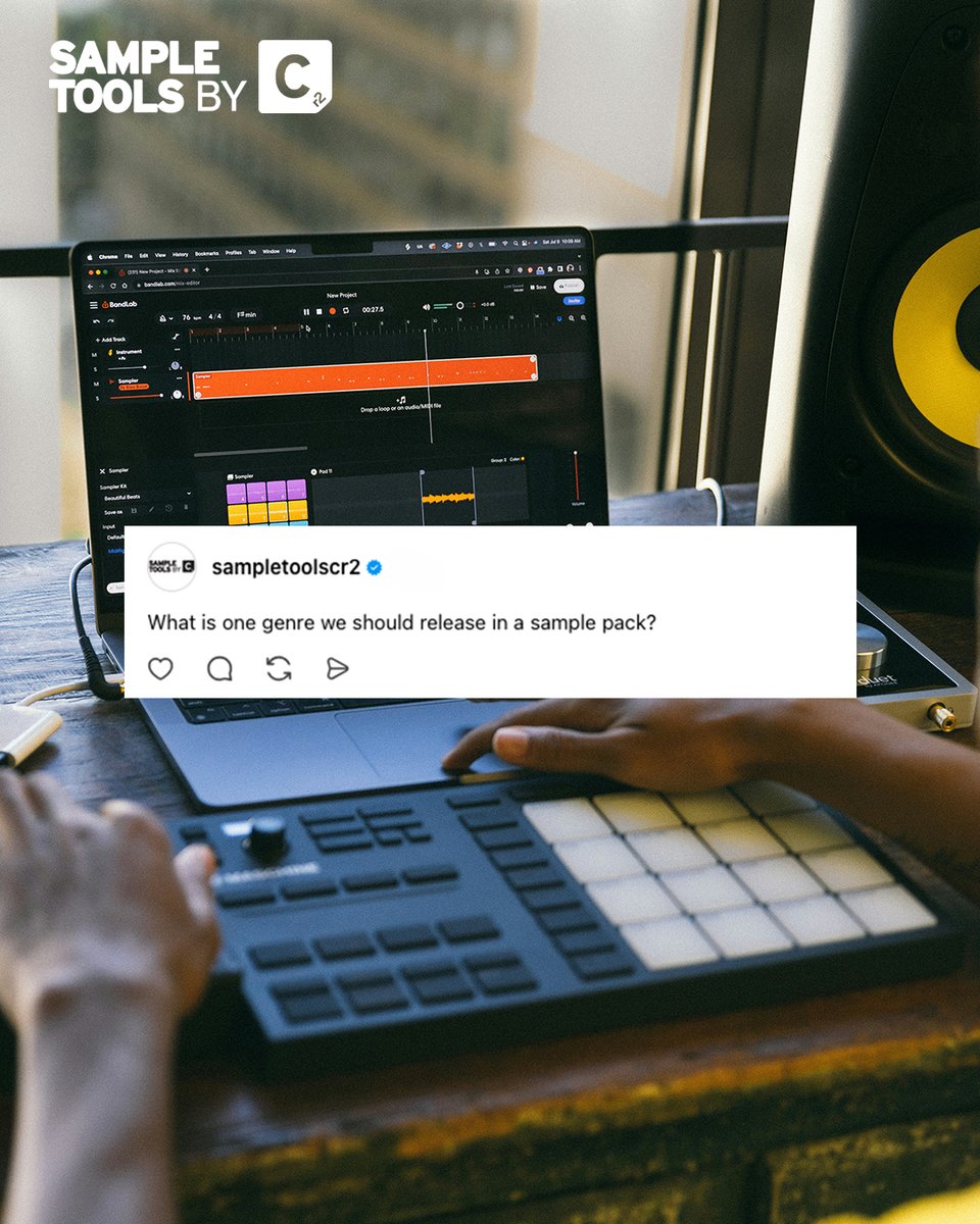 SampleToolsCr2's tweet photo. Name one genre you would like to see in a sample pack 🎶

Let us know in the comments below 👇 https://t.co/Gdz4isnQOt