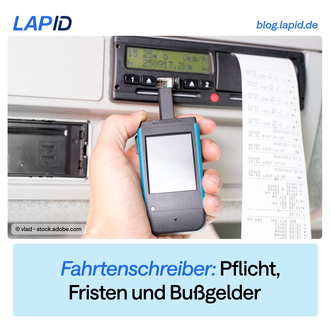 LapID_Service's tweet photo. Ab Juli 2026 gelten neue Regeln zur Fahrtenschreiberpflicht im grenzüberschreitenden Güterverkehr. Davon können auch gewerblich genutzte Fahrzeuge ab 2,5 Tonnen betroffen sein. Lesen Sie, was das für Ihren Fuhrpark konkret bedeutet: https://t.co/5feaugs1Ua https://t.co/rlwRLKQ7lW