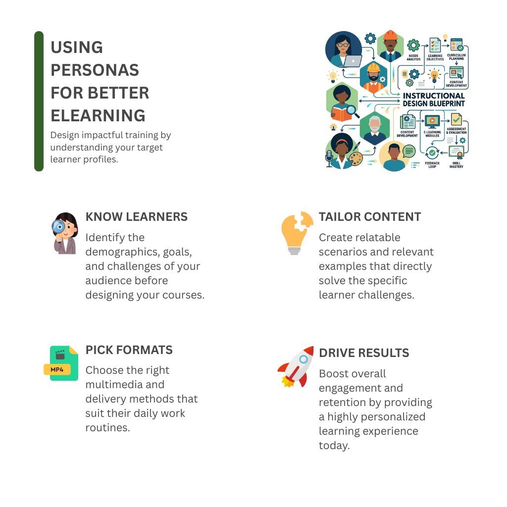 gbxapi's tweet photo. Stop guessing what your learners want!
Using learner personas in Instructional Design helps you tailor content, choose the perfect formats, and boost engagement. Dive into our latest guide on making data-driven, personalized ID choices. 

#eLearning #InstructionalDesign #LXD https://t.co/qd6SNZofx3
