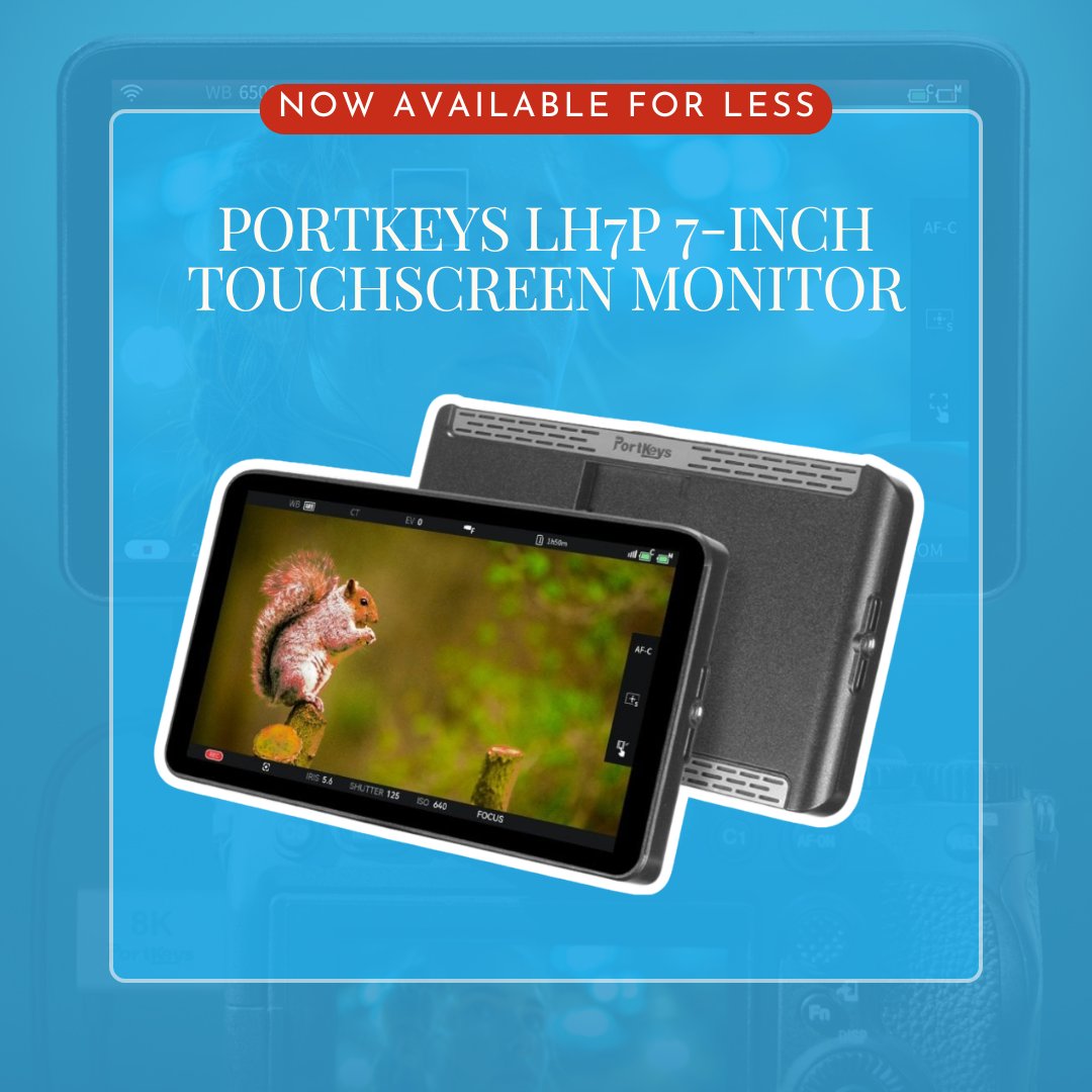 Digi_Broadcast's tweet photo. 🎥 Portkeys LH7P 7-inch Touchscreen Monitor

Professional monitoring, responsive touchscreen control, and production-ready performance — now available at an exceptional price.

Perfect for filmmakers, camera operators, and creators looking to upgrade their on-set workflow.

⚠️ Limited stock available and this pricing may not last long.

🔗 Secure yours here: https://t.co/4cXz1pvk3p

#Portkeys #LH7P #OnCameraMonitor #FilmGearDeals #VideoProduction #BroadcastEquipment #DigiBroadcast