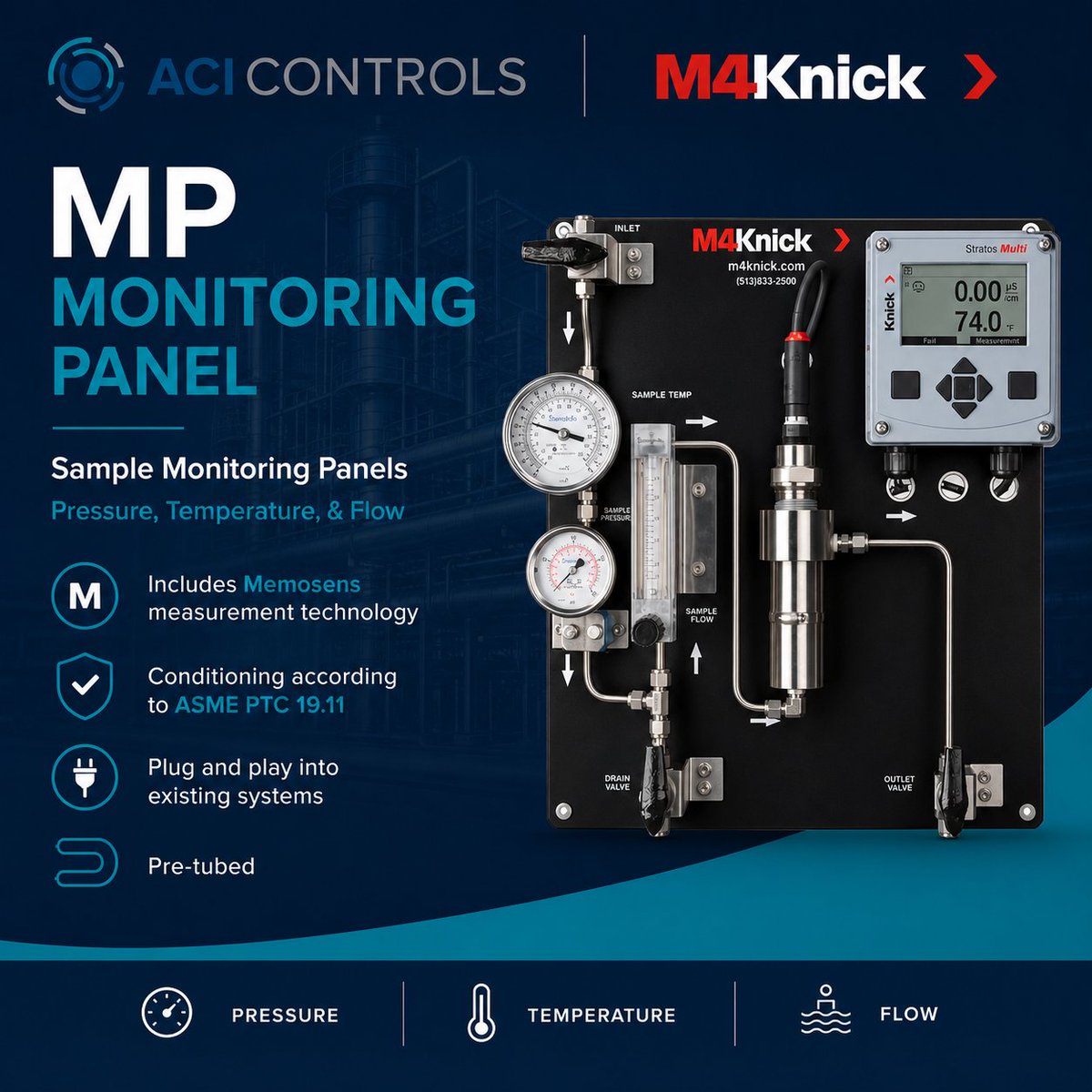 ControlsAci's tweet photo. The M4 Knick MP Monitoring Panel brings that control into one compact, pre-tubed system that’s ready to drop into your process

ACI Controls helps make sure it’s configured right for your application and performing in real conditions

#ProcessControls #M4Knick #ACIControls https://t.co/JQmY0FpqcI