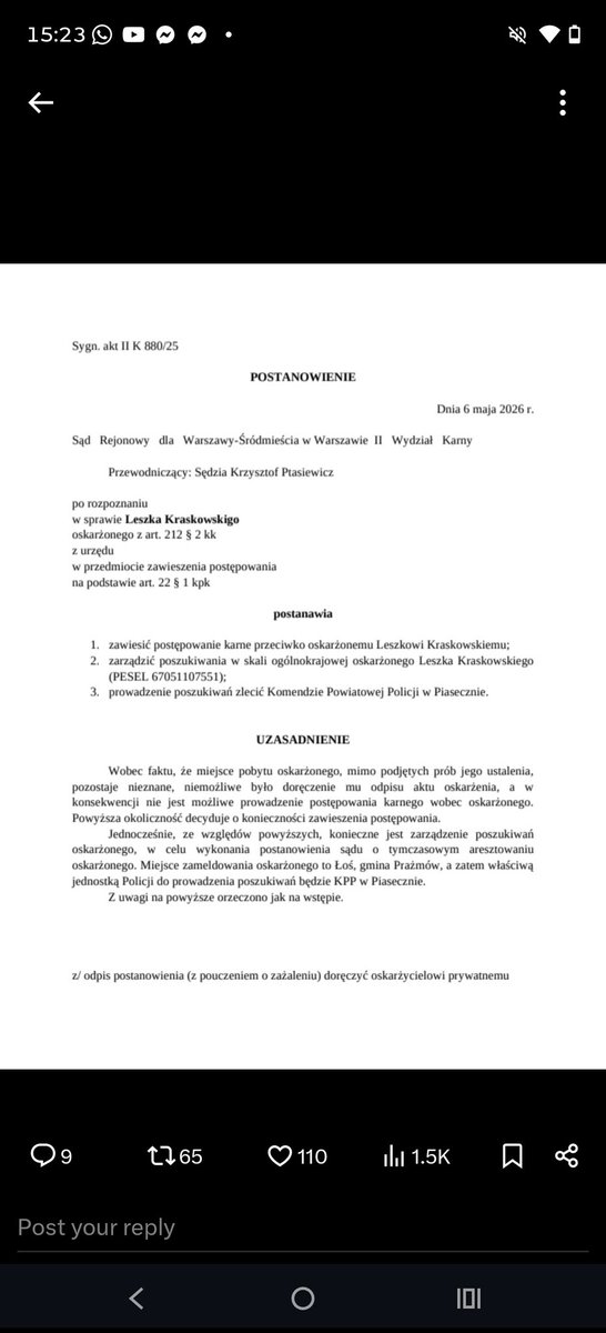 Leszek Kraskowski Reporterzy Online tweet media