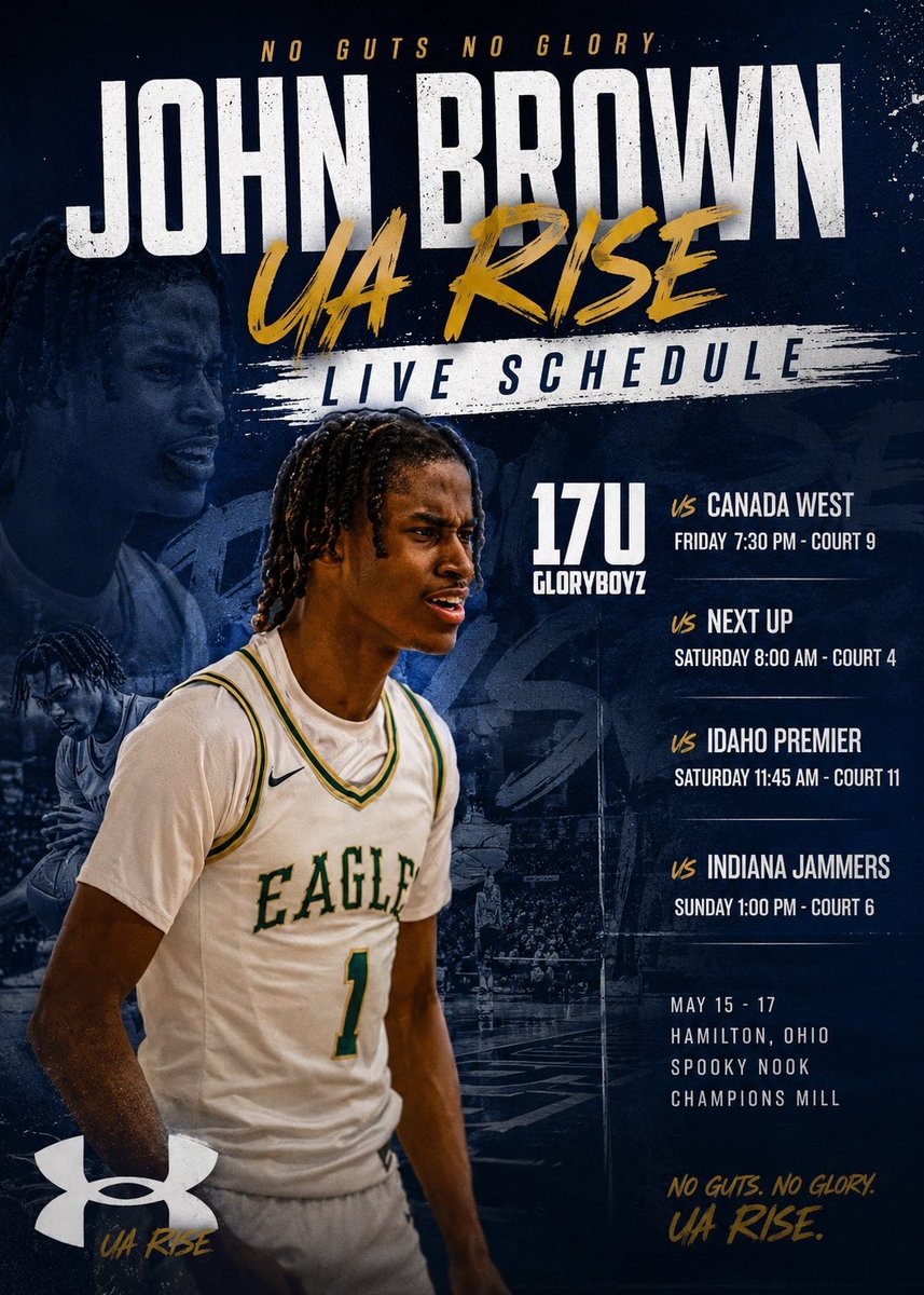JBeeskii's tweet photo. here is my UA Rise live period session 1 schedule with No guts No glory! @ng_ngbasketball https://t.co/BBA4eqVT4V