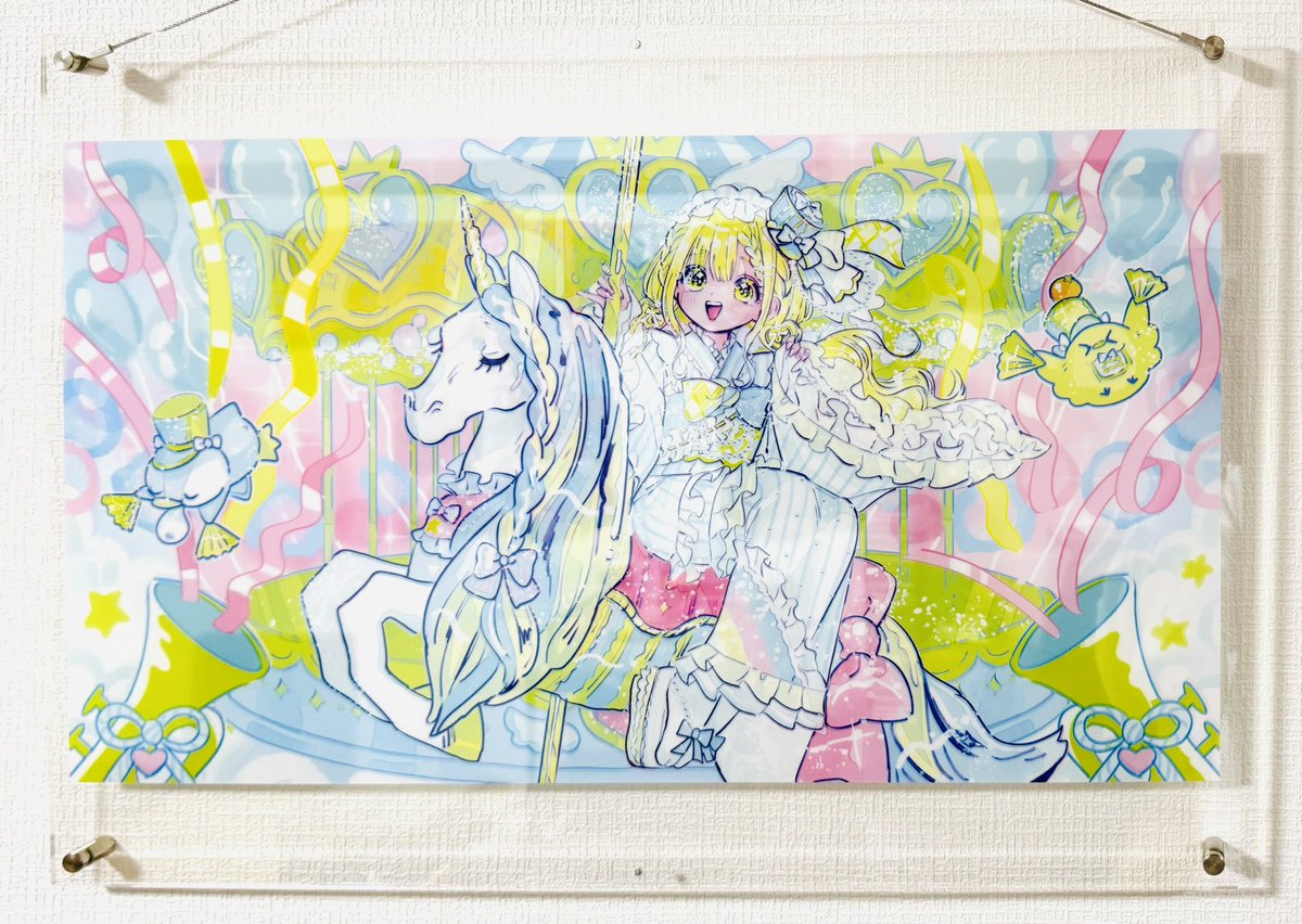 額装してみたよ！ B3サイズのアクリル額ですわ！ #ぷえ隊長へ #玉町ぷえ