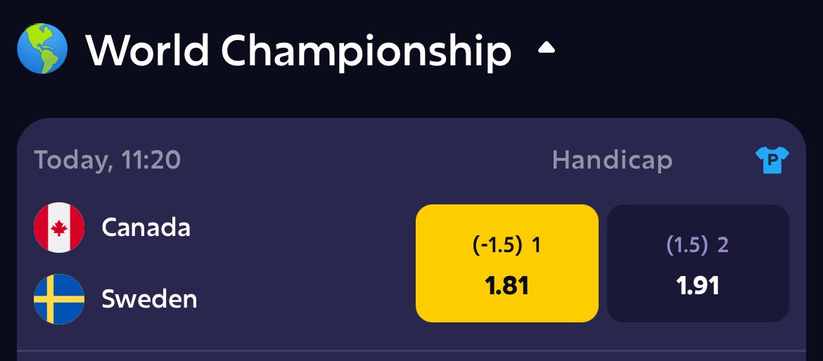 SportsKingPing's tweet photo. FREE MONEY! 🆓 💰 

Canada -1.5 (1.81x) - Hockey 🏒 

This Canada team is loaded compared to anyone else. Game won’t be close! Starts in 60 minutes! https://t.co/E9F6aGmGTH