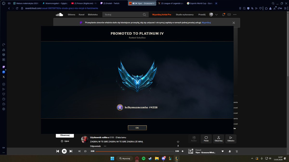 hclbymumzczmlsc's tweet photo. Im high elo now so that means i have human rights now
jak wstawisz na twitter ze jestes haj elo
to oznacz
najlepszy jg @KurwaZdech2
#carry #1v9 #clown #nowyouseemenowyoudont https://t.co/wsKJMokzvm
