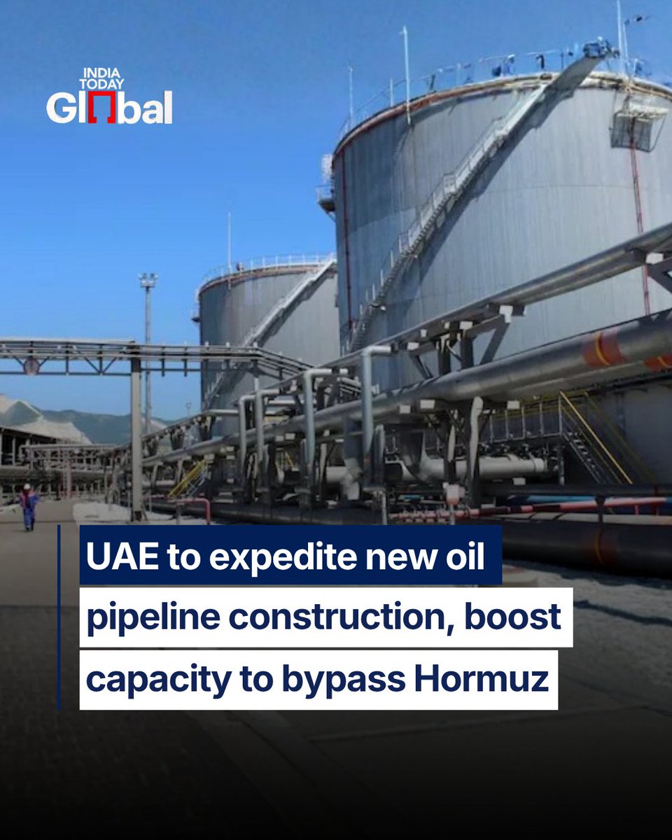 UAE is accelerating construction of a major oil pipeline to bypass the ...