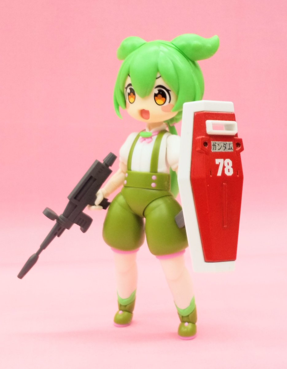 Jimy_Machinen2's tweet photo. ずっと気になってた”ずんだもん”のキットを作りました。
とても作りやすくて良いキットです！なんかねダボやゲートを少なくする設計者の工夫が見えた。みんなも買うのだ!!
注：某〇ンダムのパーツは付属しません😆
#ずんだもん
#PLUM https://t.co/x5LWyIHD0O