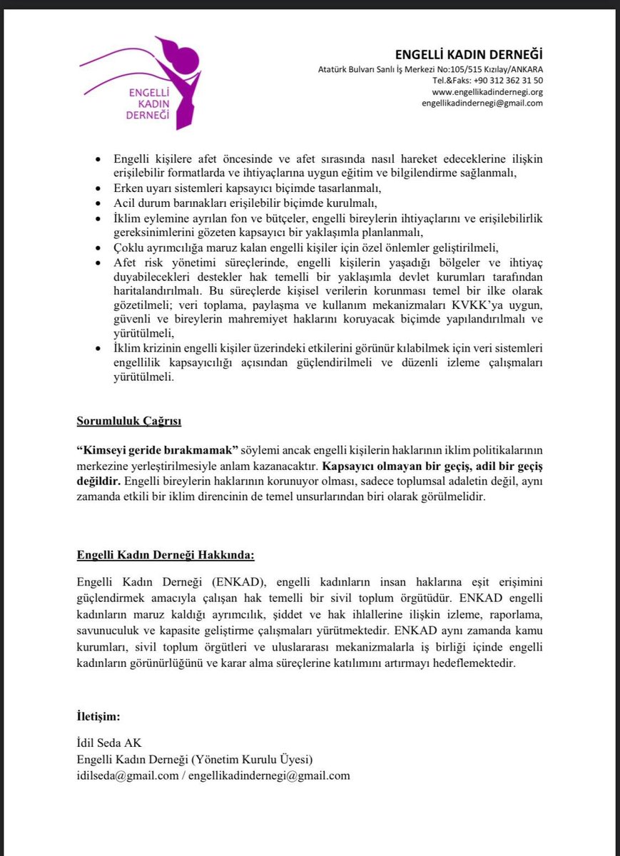 eng_kad's tweet photo. “Engelliler Haftası ve Dünya İklim Günü: İklim Krizi Engelli Kişileri Orantısız Şekilde Etkiliyor” başlıklı basın açıklamamızın tam metnine aşağıdaki bağlantıdan ulaşabilirsiniz.

https://t.co/NHt3EuN9fF https://t.co/wnYEWZv6rn