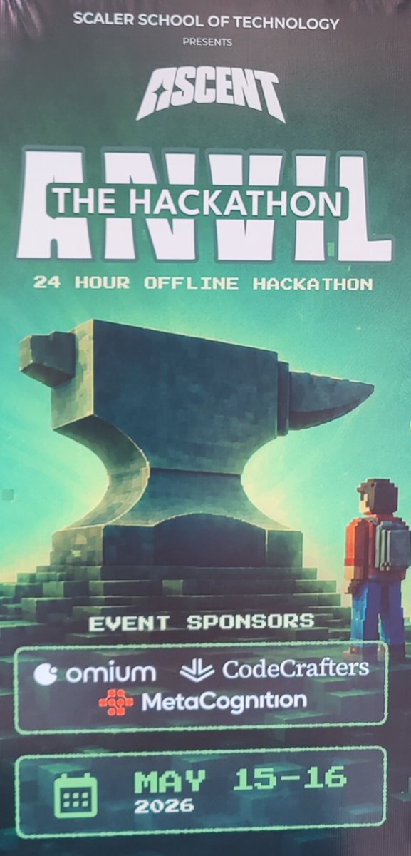 Md_Saif_Ali_063's tweet photo. Building an AI that fixes your infra, handles support & tracks competitors — all autonomously. 🤖
24 hrs to ship it at ASCENT'26 — Anvil Hackathon ⚡
@omiumAI track 🔥
#ASCENT26 #AnvilHackathon #Omium #AI #Hackathon https://t.co/bcgixUEFvG