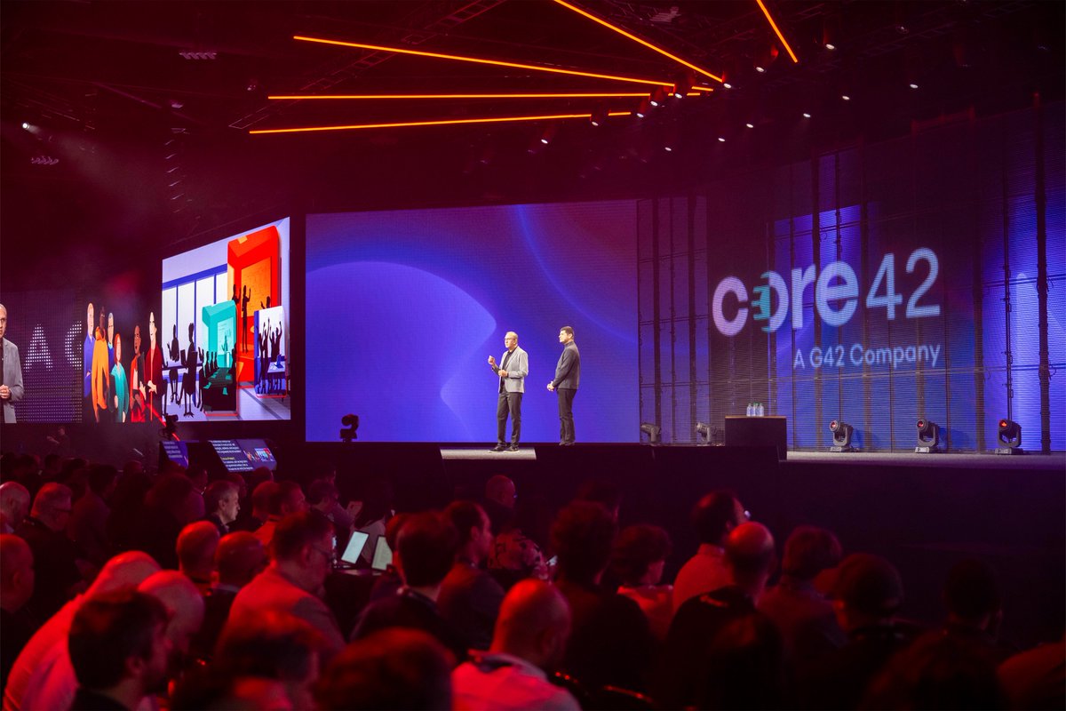 core42_ai's tweet photo. At @RedHat Summit 2026 in Atlanta, our EVP Engineering & GM Core42 US, @rchakravarthi1 , took the mainstage alongside Red Hat CPO @asheshbadani  to explore a defining shift: AI leadership will belong to nations and enterprises that control the infrastructure beneath it.

At Core42, we are building for that reality: sovereign, high-performance infrastructure designed for the AI era.

#Core42 #RHSummit #RedHatSummit2026 #AI #DigitalInfrastructure #DigitalTransformation