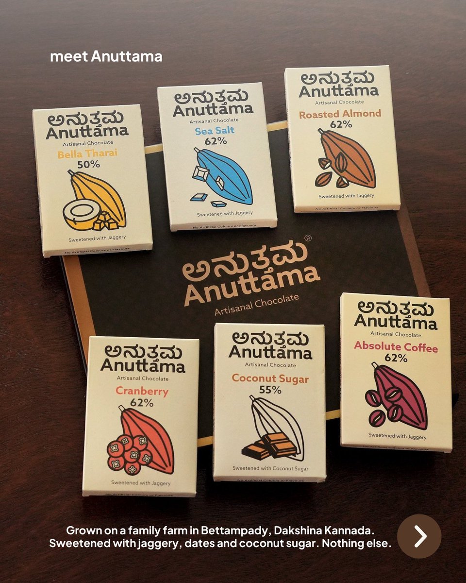 GrabLocal_BH's tweet photo. Most chocolate labels tell you what is inside. None of them tell you how far it travelled to get there.

The average chocolate on a supermarket shelf in India is made from cacao that has changed hands six
times between the farm and your kitchen. https://t.co/vyu5Bm84wV
