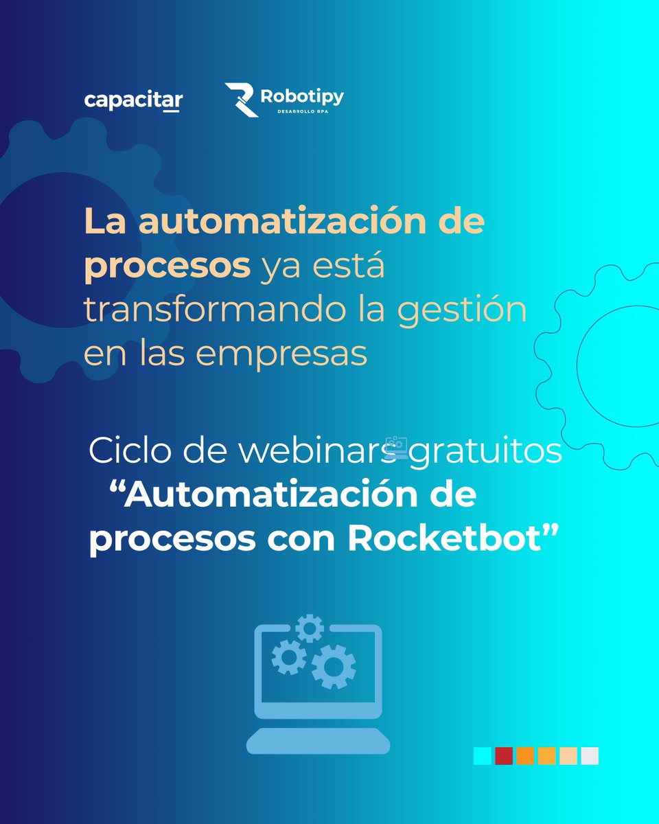 capacitar_'s tweet photo. La automatización de procesos ya está transformando la gestión empresarial.
Webinar 1: Introducción a RPA con Rocketbot.
Primeros pasos para optimizar tareas y mejorar la eficiencia.
Sin conocimientos técnicos previos.
 👉 Link en bio https://t.co/vd2MYNFEkg