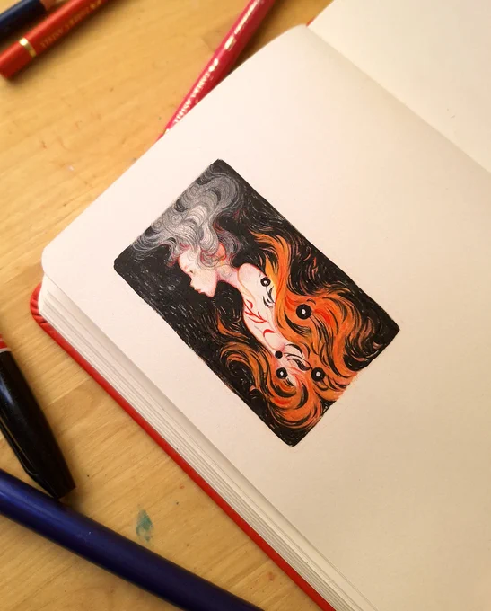 context to show this was a rather small sketchbook drawing