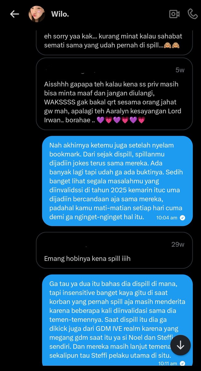 Kedaluwaras's tweet photo. Halo, maaf baru lihat ini. Saya yg mengirim pesan tsb kepada Wilona. Ijin menjelaskan alur kesalahan saya.

Ini semua adalah sepenuhnya salah saya karena saat melihat reply tersebut, hal yg saya pikirkan pertama kalinya adalah tidak pantasnya membercandakan topik kena spillan… https://t.co/hMfiG4CSDX