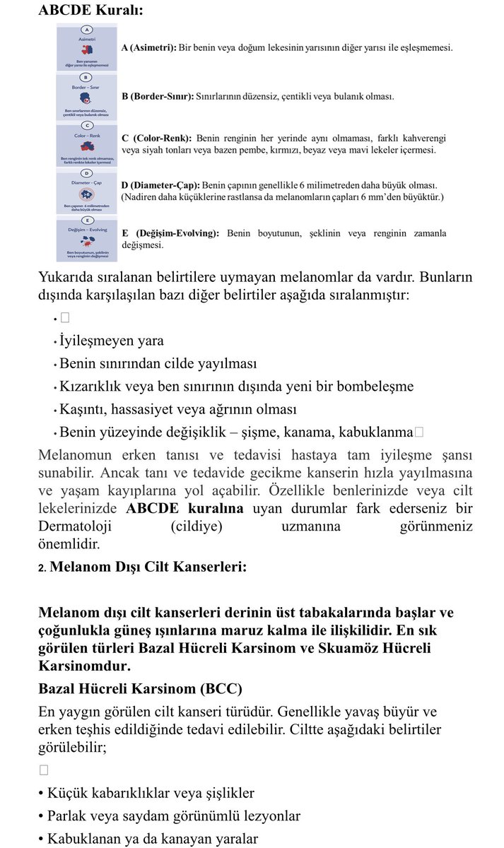 AnaokuluVedat's tweet photo. 1-31 Mayıs Cilt Kanseri Farkındalık Ayı
@tekirdagmem  
@drazizyeniyol 
@spasamem59 
@FahriKIRMIZI 
@LtfiyeSertdamar https://t.co/cJrfXQhFD5