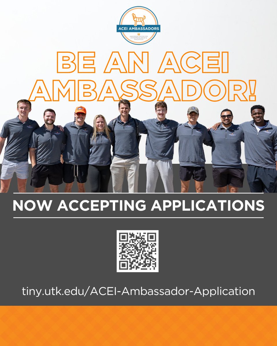 AndersonCEI's tweet photo. Now accepting ACEI Ambassador applications! Do you know someone who'd make a great ACEI Ambassador? We welcome students from any college on campus, so don't keep this to yourself! 📣 Drop this link their way: https://t.co/nelrwtJUrr https://t.co/lyqnrJLJgt