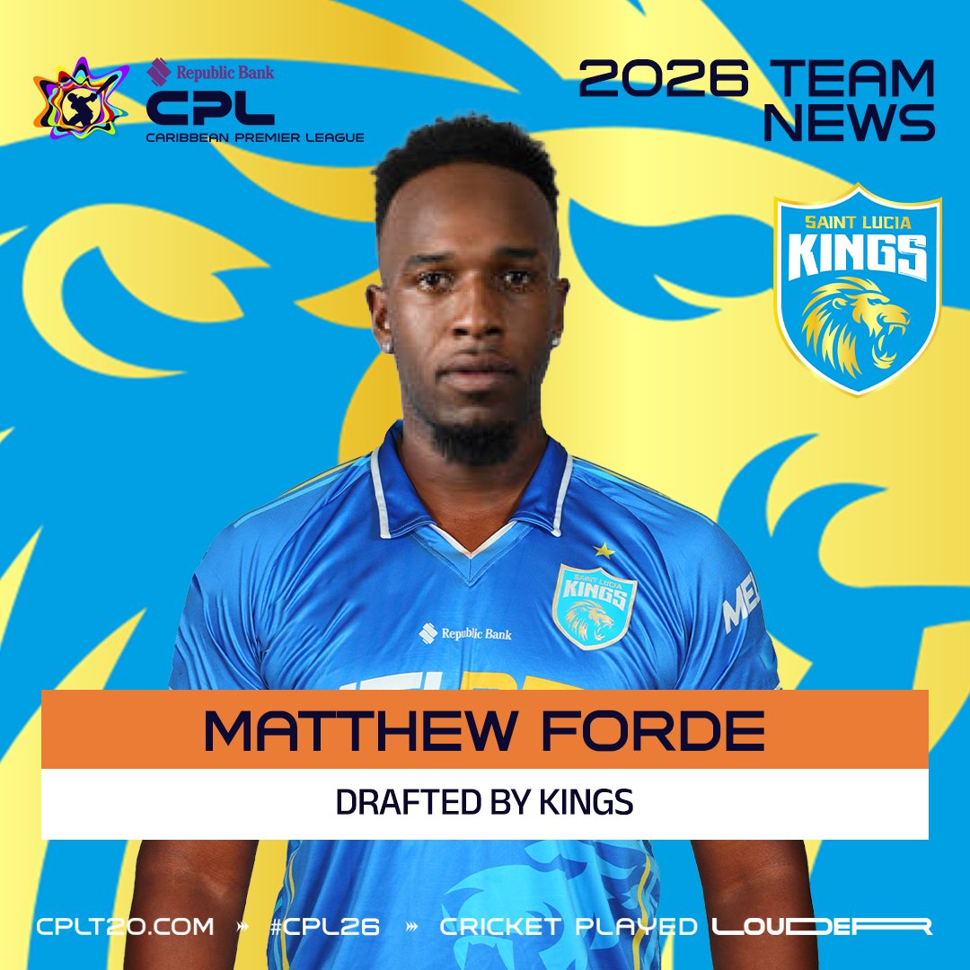 TalhaDigital007's tweet photo. 🚨 Saint Lucia Kings Confirm Local Core for CPL 2026 🚨

Saint Lucia Kings have officially confirmed their local signings for the 2026 season.
#CPL26 #CPLDraft #CricketPlayedLouder https://t.co/aQCt6LiSqC