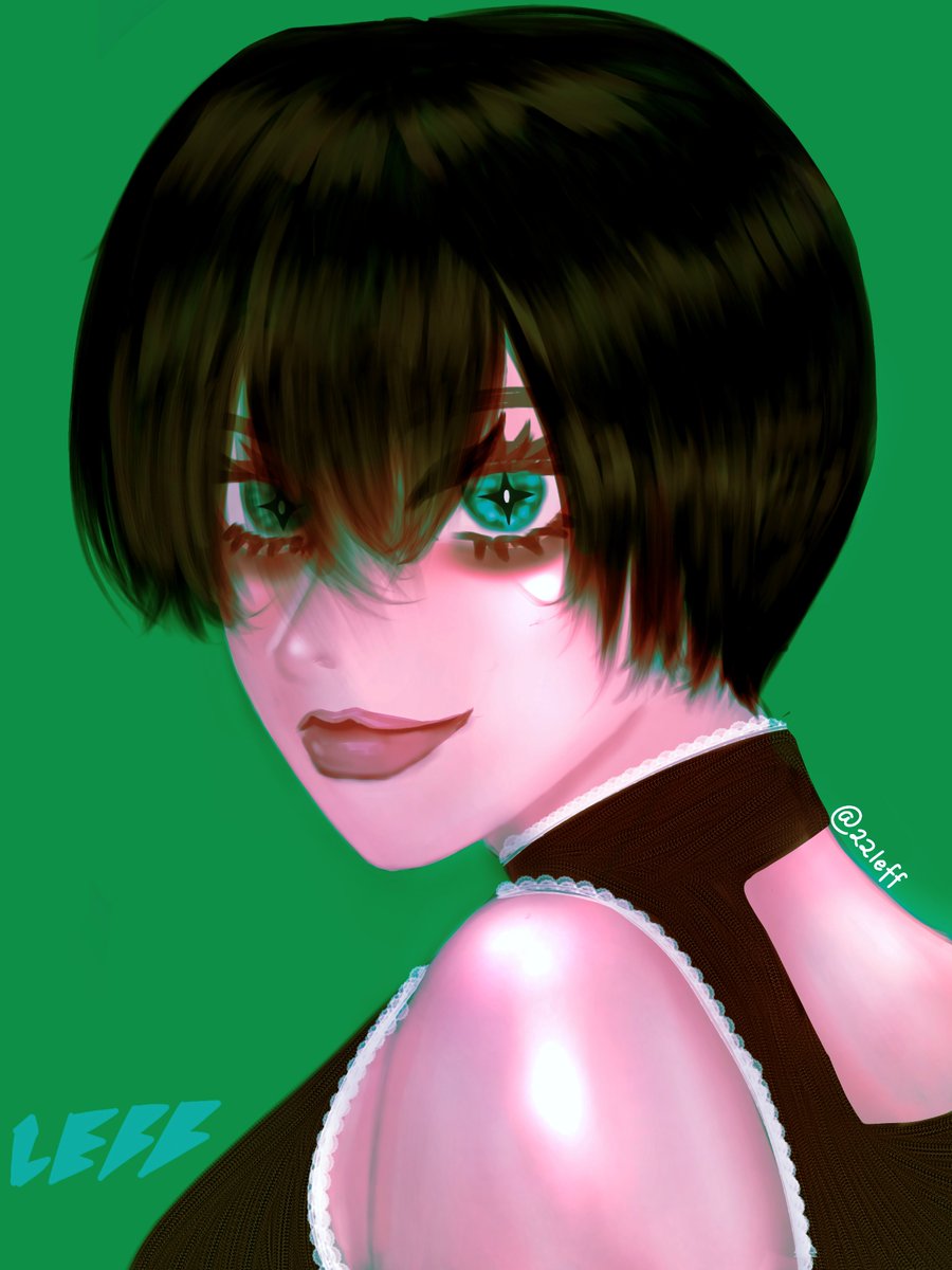 22lefff's tweet photo. short haired girl. 
[oc] 

#artmoots #oc #smallartist https://t.co/ZsfQ4NCCFi