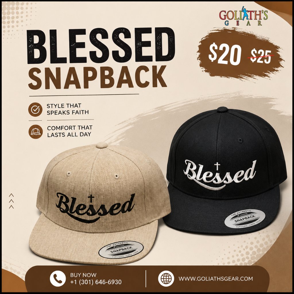 Goliathsgear's tweet photo. Clean look. Strong message. 🙌
Blessed Snapback now just $20.
📞 +1 (301) 646-6930
🌐 https://t.co/kS1l63p0UN

#Blessed #Snapback #Streetwear #Fashion #MinimalStyle #Cap https://t.co/IbQu8xjr4t
