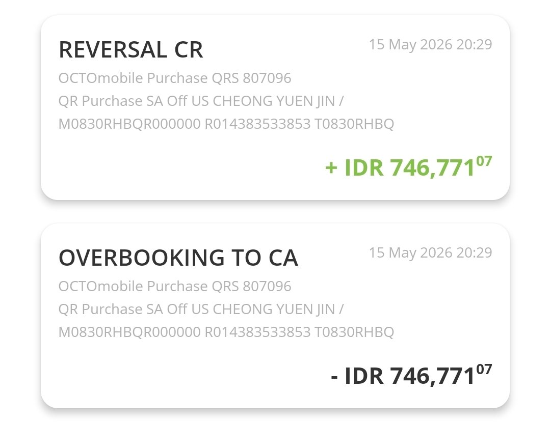 Moonnote's tweet photo. @CIMBNiaga @CIMB_Assists saya ingin transfer ke CIMB bank Malaysia dengan menggunakan Qris octo mobile. beberapa kali saya coba hasilnya "failed".

mohon bantuannya. https://t.co/IMWvzameK3