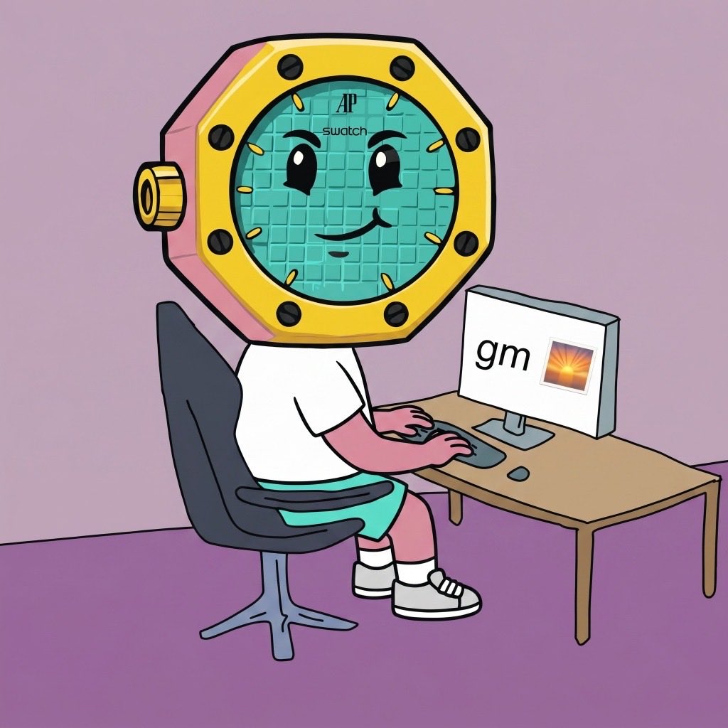 RoyalPopGuy's tweet photo. GM from the Royal Pop Mascot ⏱️ ⌛️ https://t.co/0uWx6cPKaL