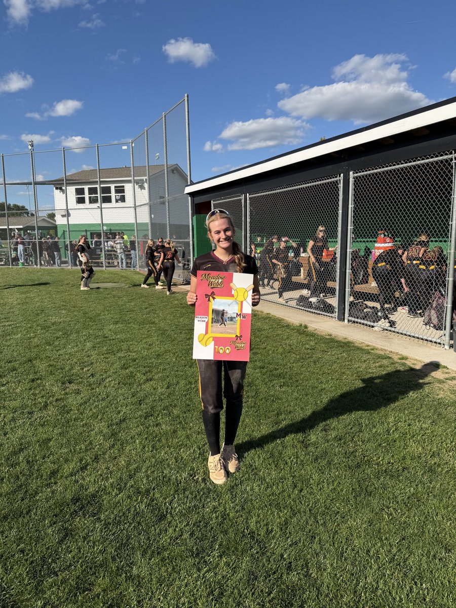 hpd162's tweet photo. Meadow Webb with hits #98(double) #99(double) and #100 against Badin last night in a 14-3 win. Proud dad. 
@FinesseMcBrayer 
@RossRamball 
@CollegeBDJocks https://t.co/b6fzkhw4ar