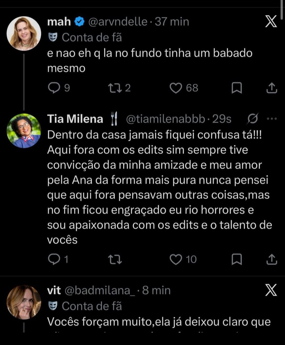 clalispe's tweet photo. Milena: "Fiquei confusa depois dos edits"
Realidade: Ficou confusa lendo as fics sáficas 'pesadas' que vimos trechos aqui pela TL e que as fãs enviaram pra ela.
#BBB26 #REDEBBB https://t.co/KEFFZaxSJ3