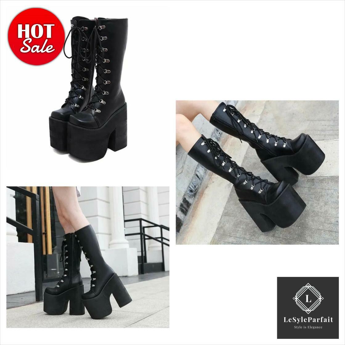 LeStyleParfait's tweet photo. Step into style this season with our Thick Block Platform High Heels Boots! These knee-high wonders blend comfort and flair for every occasion—all for just $204. Elevate your look today! #platforms #heels

Shop Now https://t.co/ehimh8ev3A https://t.co/Rjqg4fakLW