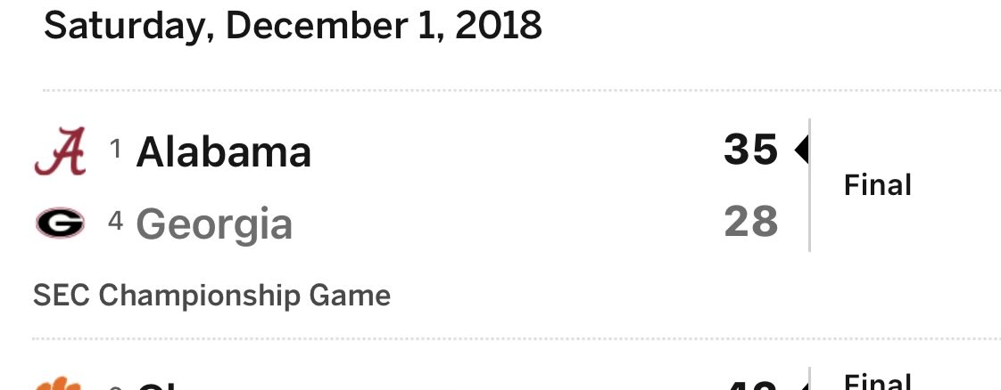 PGuy77's tweet photo. Hey Danny, you intentionally left this out to deceive people.

There was a winner takes all thriller the next week immediately after this. Bama had to come back down 28-14 for the playoffs. 

Winner was in. Loser was out.

It was absolute cinema. This is what you want to take from us, and you are openly willing to intentionally redact this information in order to do it.