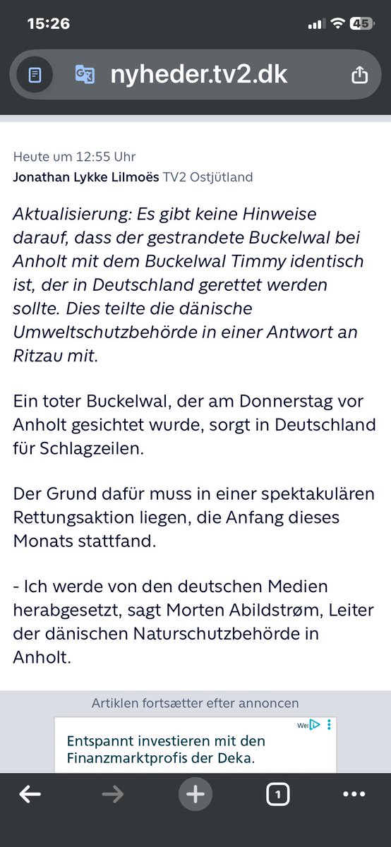 Biba11788023's tweet photo. @OliverPansa Dänischer tv2 Sender veröffentlicht gerade diese Meldung der Umweltbehörde link auf meinem Profil . https://t.co/xcM0eSNi6A