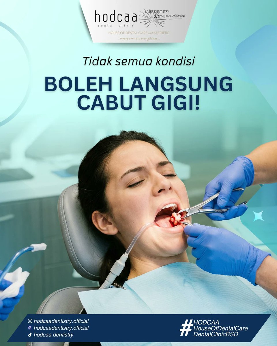 Hello__Dental's tweet photo. Tidak semua kondisi gigi bisa langsung dicabut, lho! 🦷

Setiap perawatan gigi harus disesuaikan dengan kondisi dan kebutuhan individu. 

#HodcaaDentalClinic #DentalClinicBSD #HodcaaBSD #PremiumDentalClinic #aestheticdental https://t.co/QLh6Qpd67S