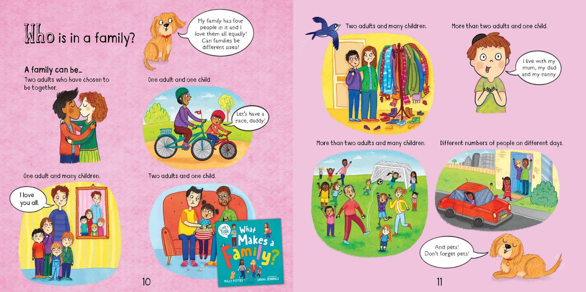 BloomsburyEd's tweet photo. ⭐For #InternationalDayOfFamilies, check out What Makes a Family?⭐

This warm and inclusive picture book celebrates the different ways families are formed, helping young children understand that every family is unique.

Explores a wide range of family structures, including:
- blended families, 
- LGBTQ+ families, 
- single-parent families, 
- fostering and adoption, 

all with clear language and colourful illustrations👨‍👨‍👧‍👦 https://t.co/EhnQS2jLWK