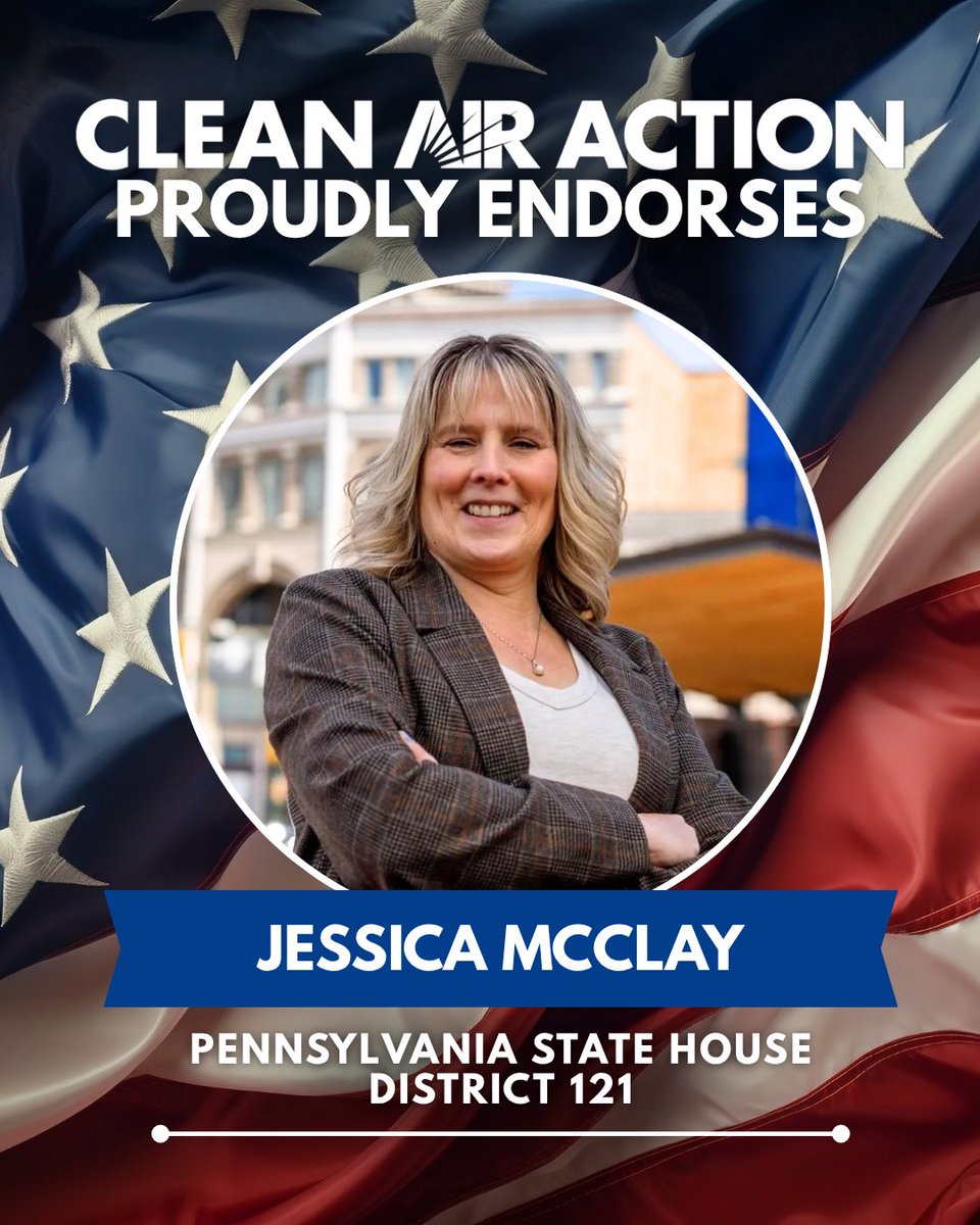 CleanAirAction's tweet photo. Jessica McClay is rooted in Luzerne County.

For years, McClay has demonstrated her commitment to her community from coaching youth sports to serving on key local boards and commissions. https://t.co/VyzB9wxJIm