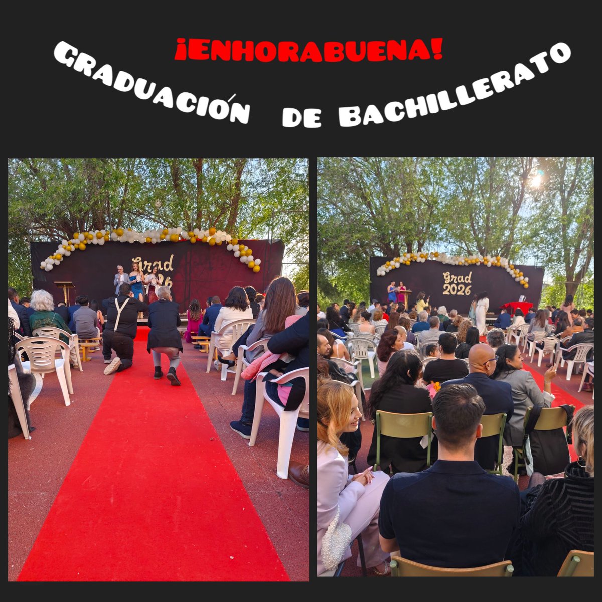 iesgm's tweet photo. a la labor realizada por el centro, entre ellos la de la representante del AMPA y los de los propios alumnos. Cuatro alumnos obtuvieron  matrículas de honor, con la que obtendrán matrícula gratuita en la universidad. ¡Enhorabuena a todos! 👏🏼👏🏼 https://t.co/3ms5vXXlQn