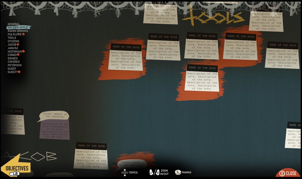 Hello Neighbor Note Concept art for how Hello Neighbor 3's notes section UI might look like!