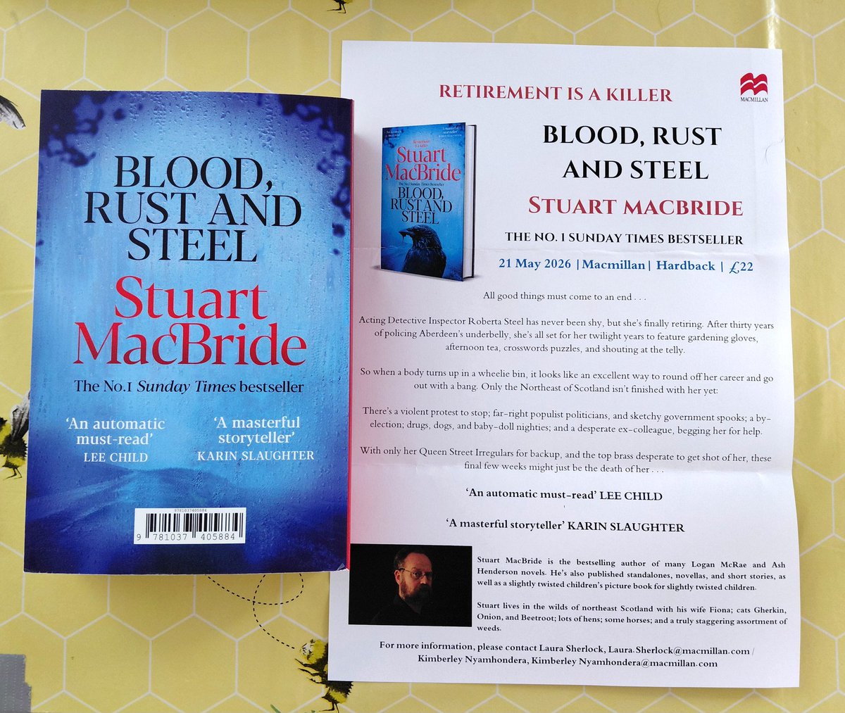 judefire33's tweet photo. Amazing #Bookmail today thank you @panmacmillan for so kindly sending me a proof of #BloodRustAndSteel by #StuartMacBride....i screamed when I opened the parcel!!! I am a massive Stuart fan! And loved the first book in the series! Out on 21st May!
#BookTwitter https://t.co/Lqk9AmI61H