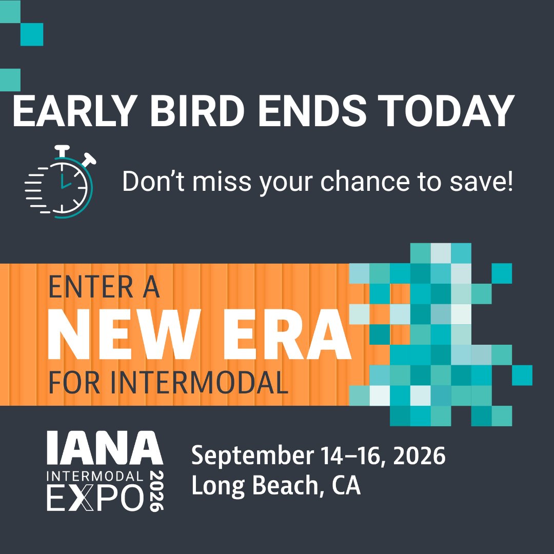 Intermodal's tweet photo. Early Bird Rate Ends Today! Intermodal EXPO brings together the people, companies, and ideas that are shaping the future of freight transportation. Register now and save: https://t.co/BPliiqqF1M https://t.co/y7YogdEULd