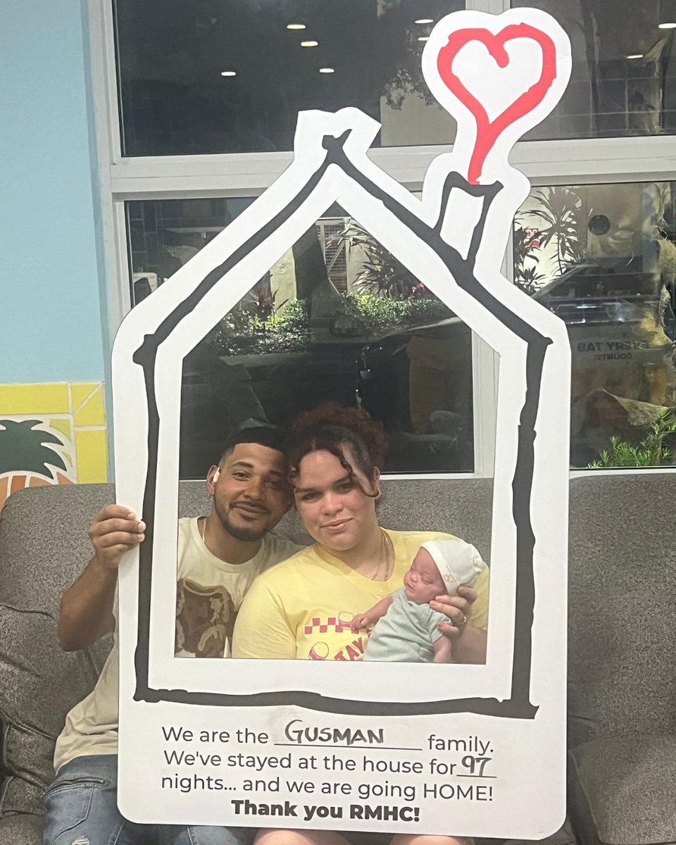 rmhcsfl's tweet photo. It's #FamilyFriday 🏡✨ The Gusman family stayed 97 nights at Ronald McDonald House, finding comfort and togetherness ❤️ Support families like them—donate below ✨ https://t.co/X2KPVctb9p #RMHCSFL #KeepingFamiliesClose https://t.co/E4XtwsrVGJ