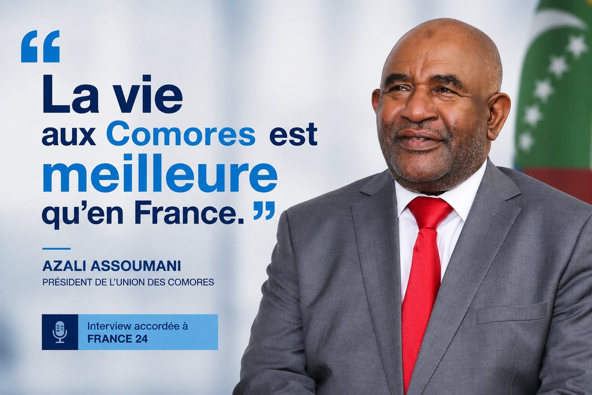 comoresinfos's tweet photo. La vie aux Comores est meilleure qu’en France » : la phrase d’Azali qui passe mal auprès de nombreux Comoriens https://t.co/hGHq54X7KN Comores https://t.co/lI9IjMeoBG