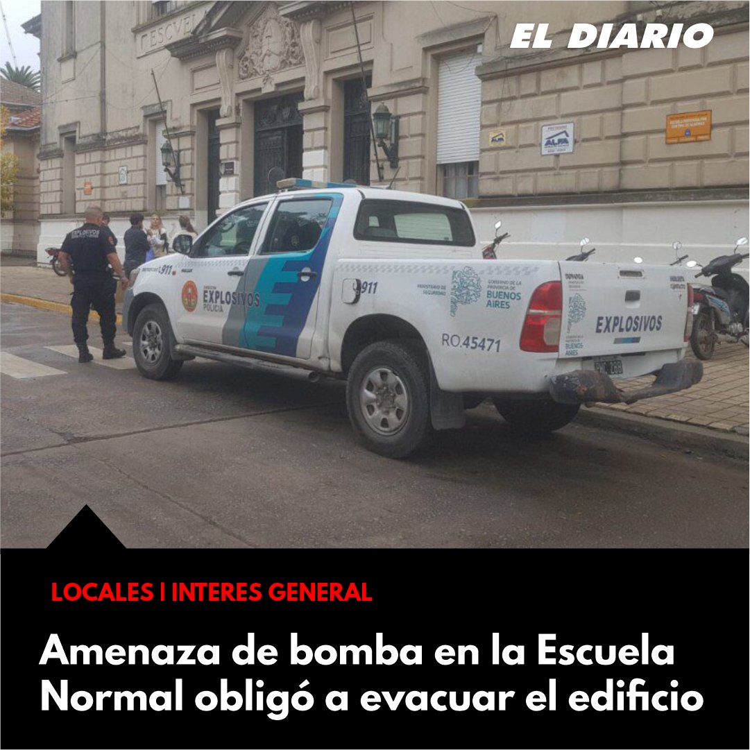 ElDiariodeSP's tweet photo. LOCALES | POLICIALES | Amenaza de bomba en la Escuela Normal obligó a evacuar el edificio
https://t.co/2gJfU6Pk0B https://t.co/45PEKjQnAH