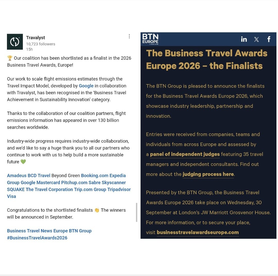 sussexdaily's tweet photo. Congratulations to Prince Harry's Travalyst! Travalyst coalition has been shortlisted as a finalist in the 2026 Business Travel Awards, Europe! The Business Travel Awards Europe 2026 take place on Wednesdav, 30 September at London's JW Marriott Grosvenor House. https://t.co/b4akEqIoqN