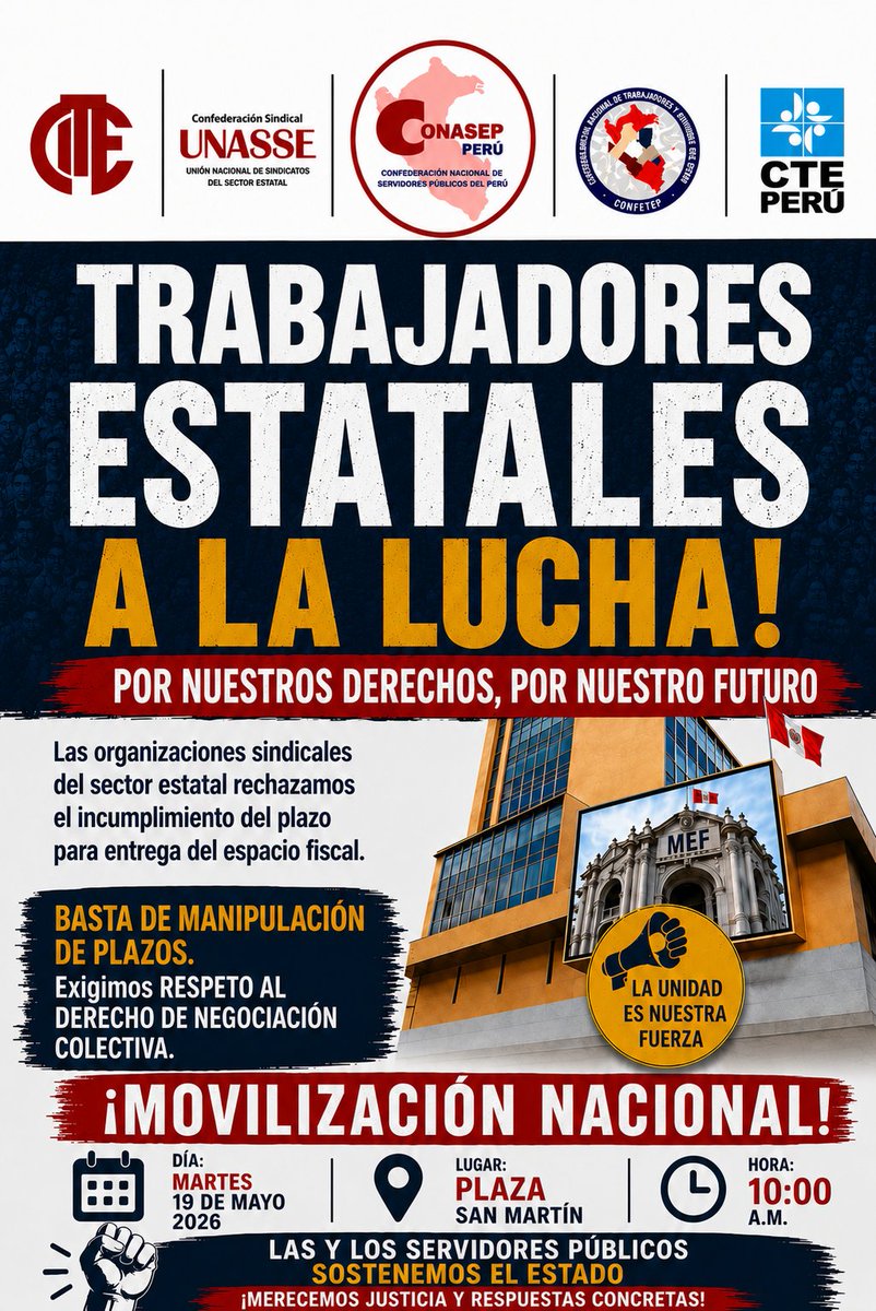 SitomunLima's tweet photo. A LAS CALLES, DE LO CONTRARIO NO HABRA AUMENTO EL 2027 https://t.co/xIeMqcDwYA