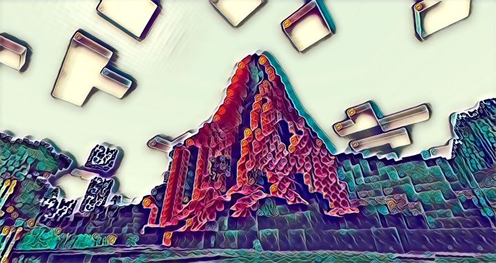 TessaCreative's tweet photo. Art of the Day! "Minecraft Volcano". Buy at: https://t.co/YuBAdXpQGZ https://t.co/14UyGazPl4