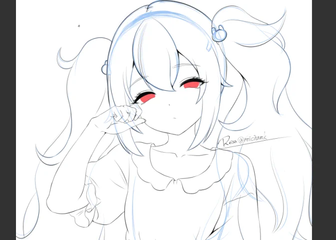 ラフィー描いてる 寝起きのおはようラフィーラフたくさんつくるぞー(=゜ω゜)ノ