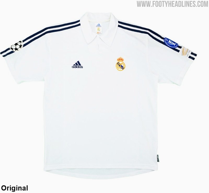 RealBrasil_BR's tweet photo. 🚨👕 O Real Madrid lançará no início de 2027 uma reedição do kit vencedor da Champions League de 2002. 

[@Footy_Headlines] https://t.co/YL6Xgr49Aw