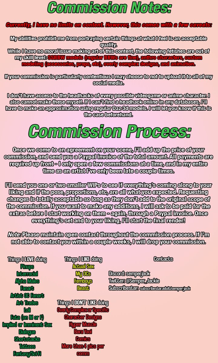 My prices, dos/don'ts, and how to make a commission reference sheet!