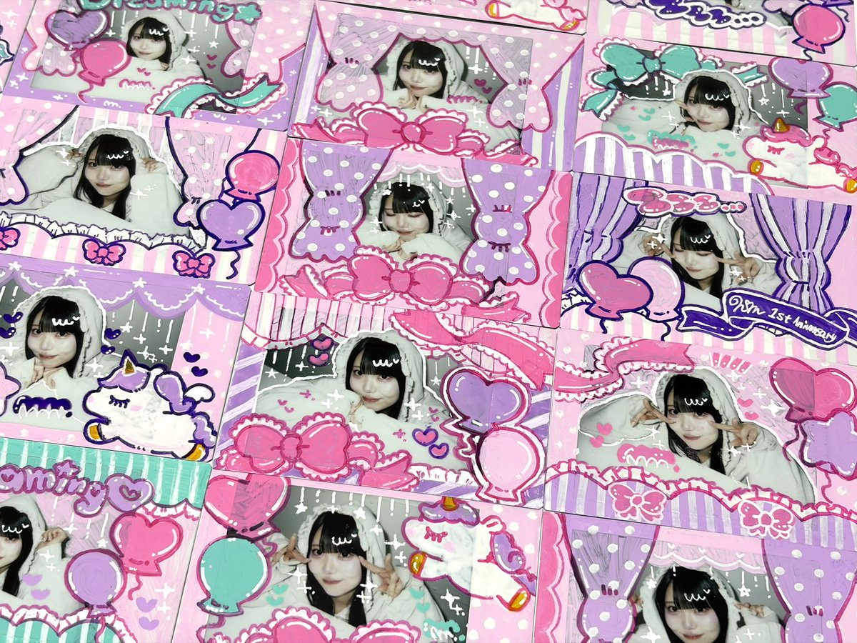 ꒰ #のん1周年SP🐭🖤ソロチェキ一覧 ꒱ 1⃣キーカード風 2️⃣ご帰宅